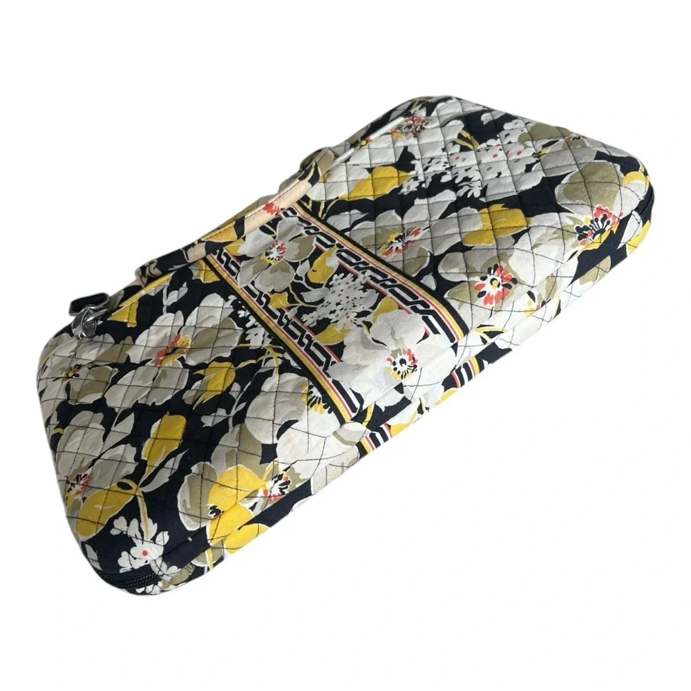 Vera Bradley Large Hard Case Floral Laptop Bag - Black, Yellow, White